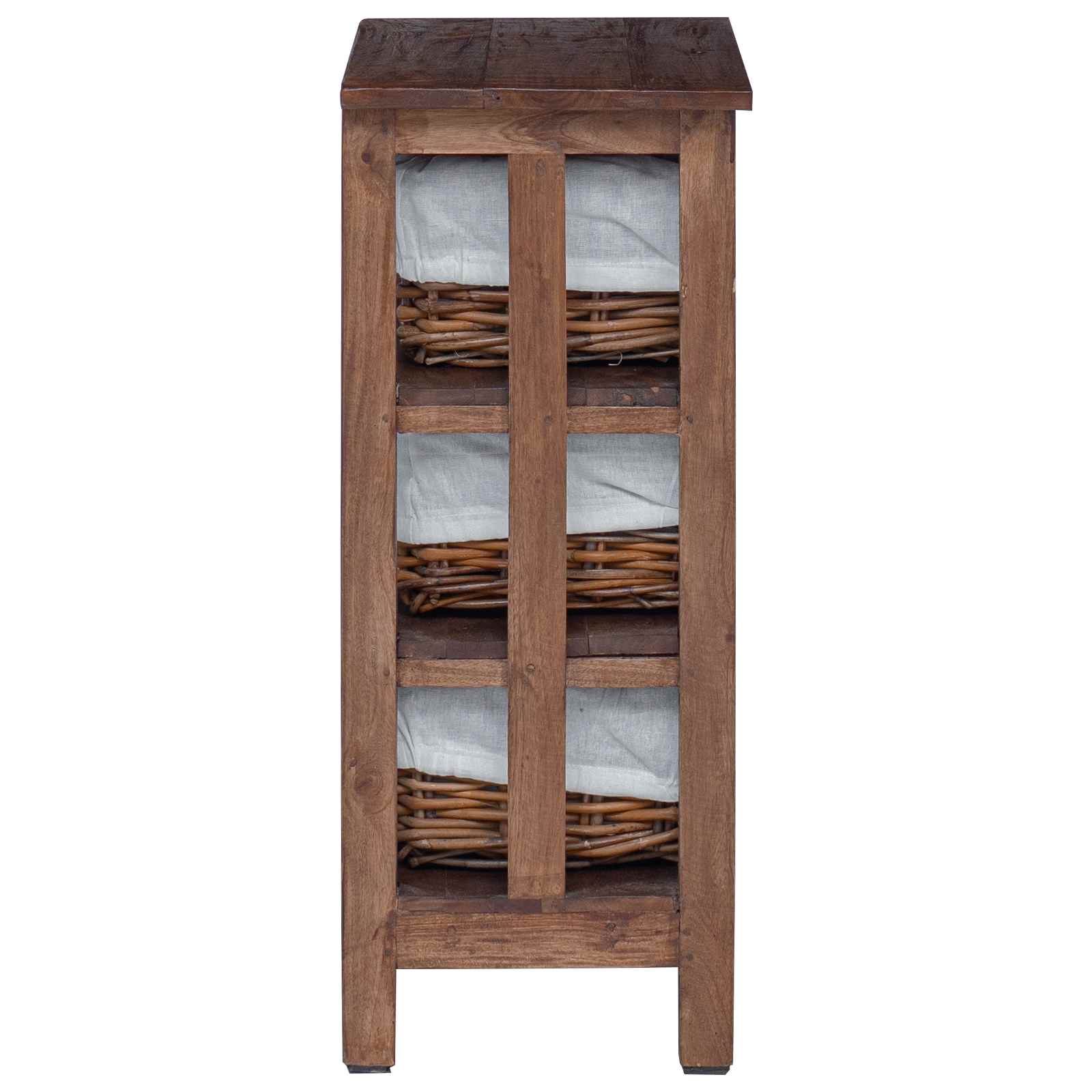 Beistelltisch Braun 38 x 28 x 35 cm Massivholz Mahagoni