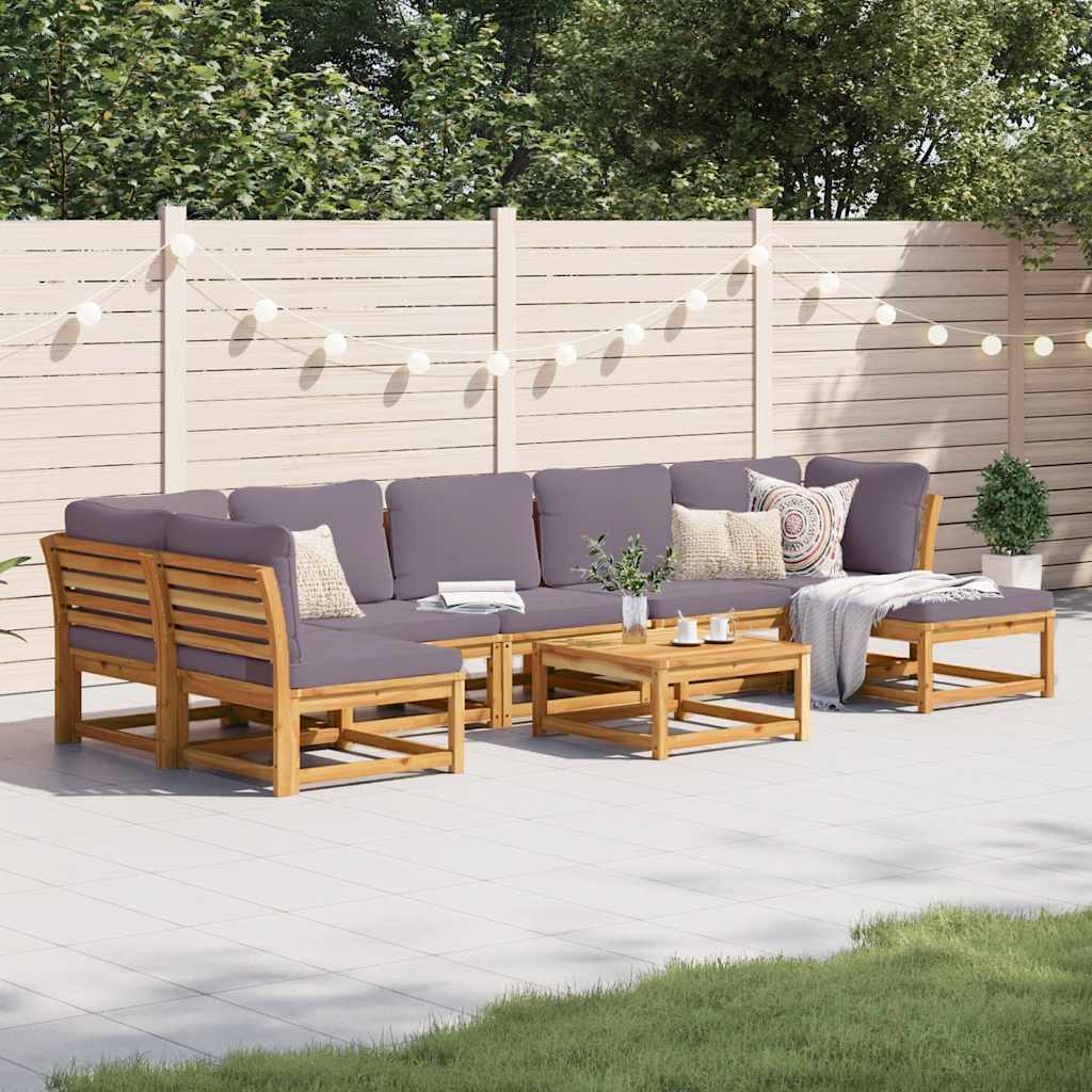 4-tlg. Garten-Lounge-Set mit Kissen Massivholz Akazie