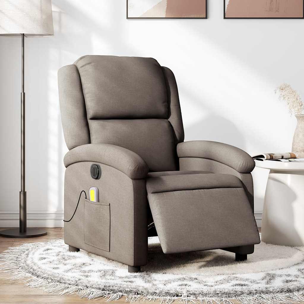 Relaxsessel Elektrisch Hellgrau Stoff