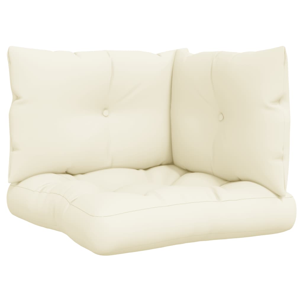 Palettenkissen 3-tlg. Taupe Stoff