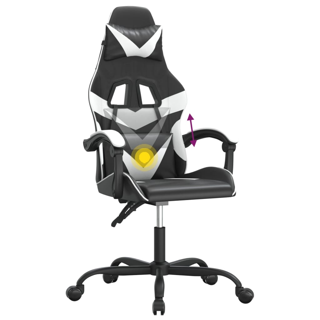 Gaming-Stuhl Drehbar Schwarz und Rot Kunstleder