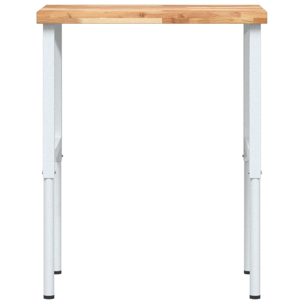 Werkbank 80x60x(73-99,5) cm Massivholz Akazie Rechteckig
