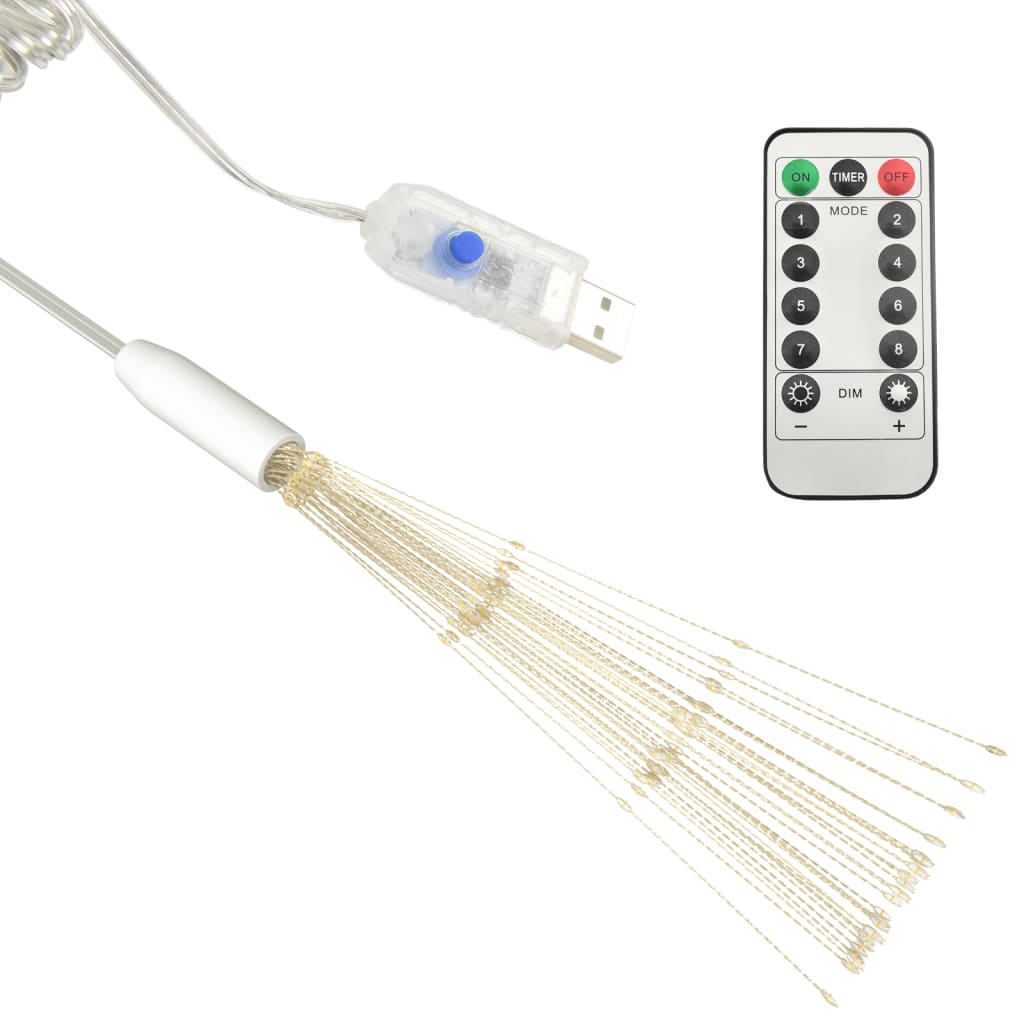 Feuerwerkslicht Weihnachtsdeko Warmweiß 20 cm 140 LEDs