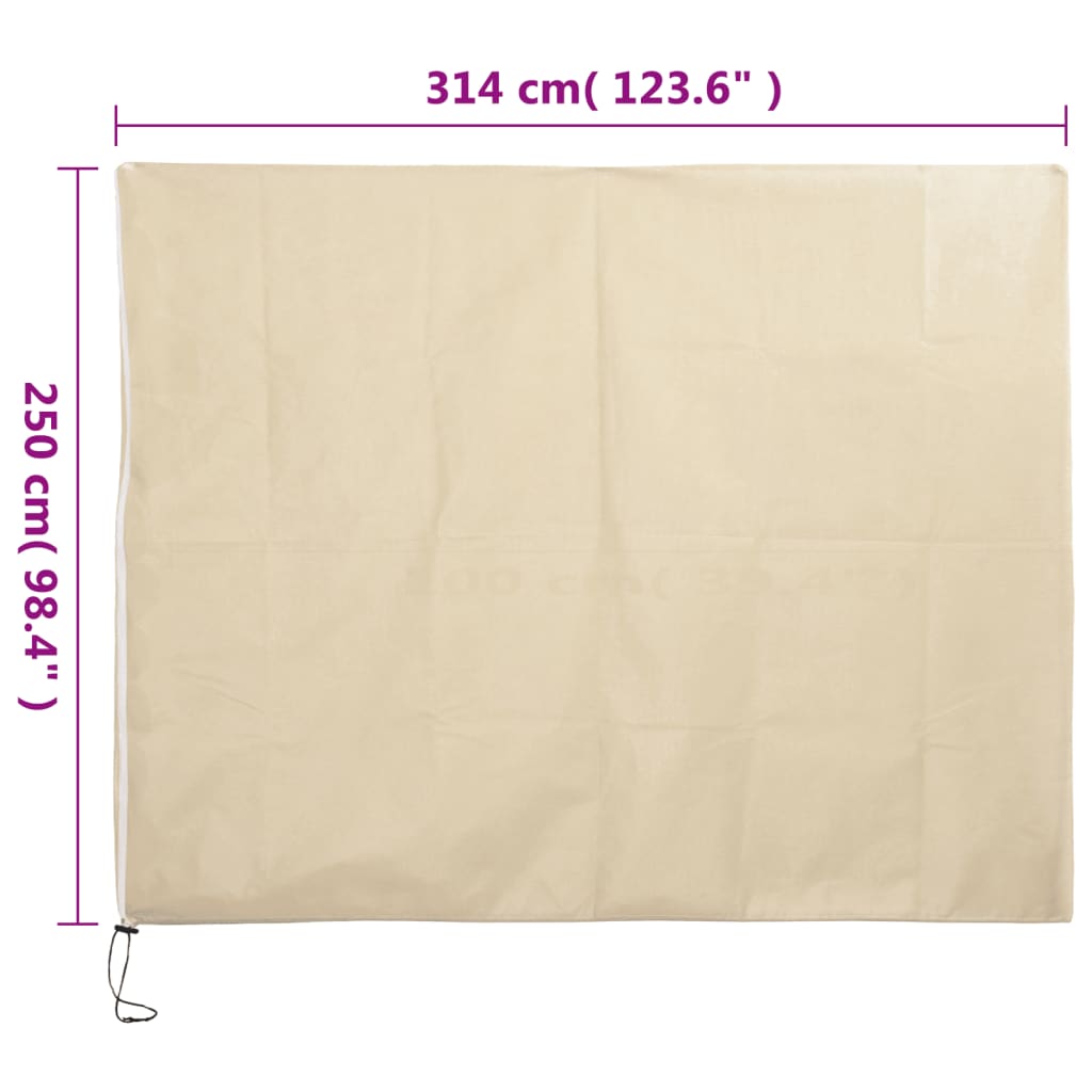 Wintervlies mit Reißverschluss 4 Stk. 70 g/m² 1x1,55 m