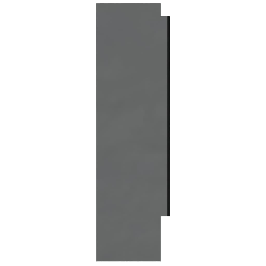 Spiegelschrank fürs Bad 80x15x60 cm Glänzend Schwarz