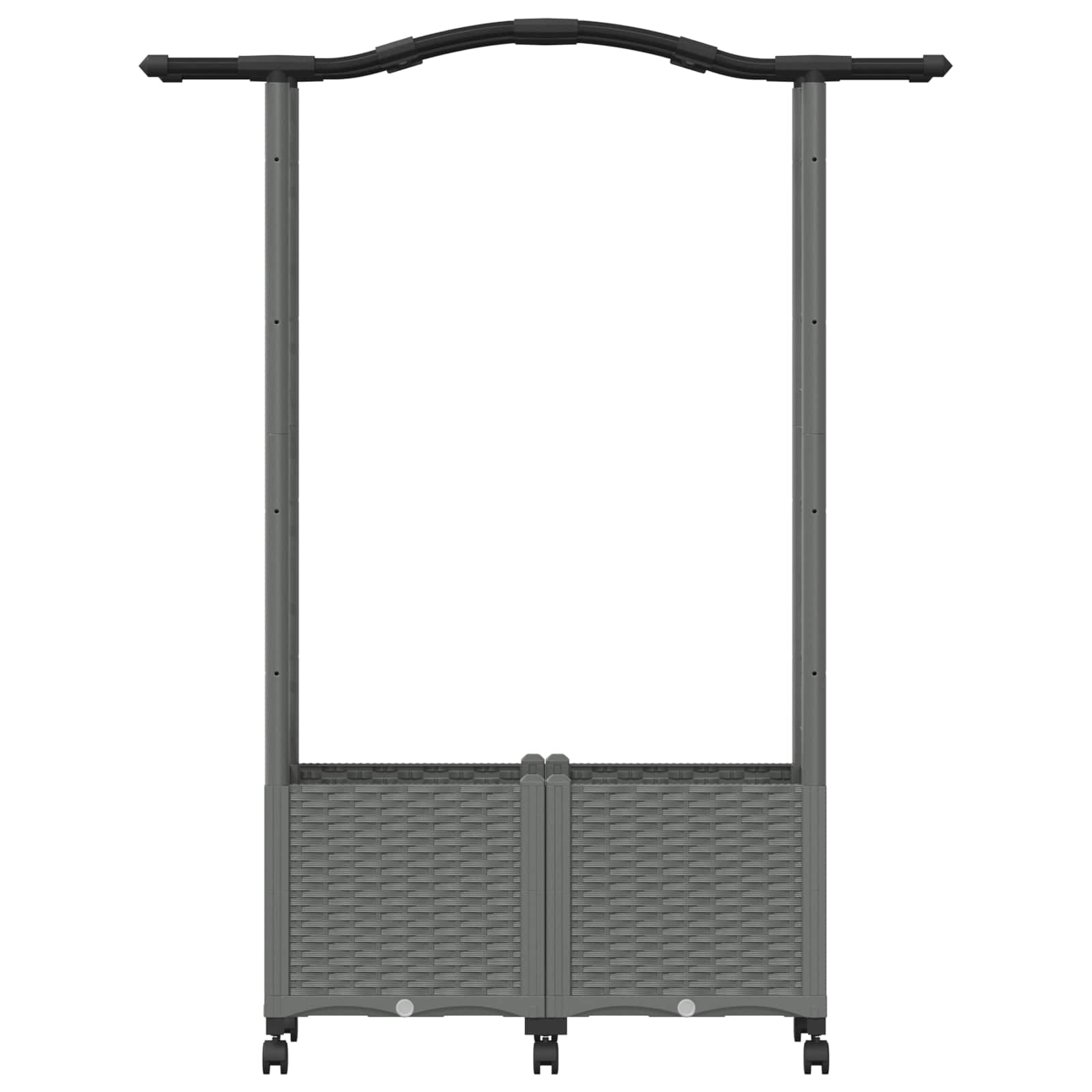 Hochbeet mit Rankgitter und Dach Braun 124 x 40 x 123 cm PP