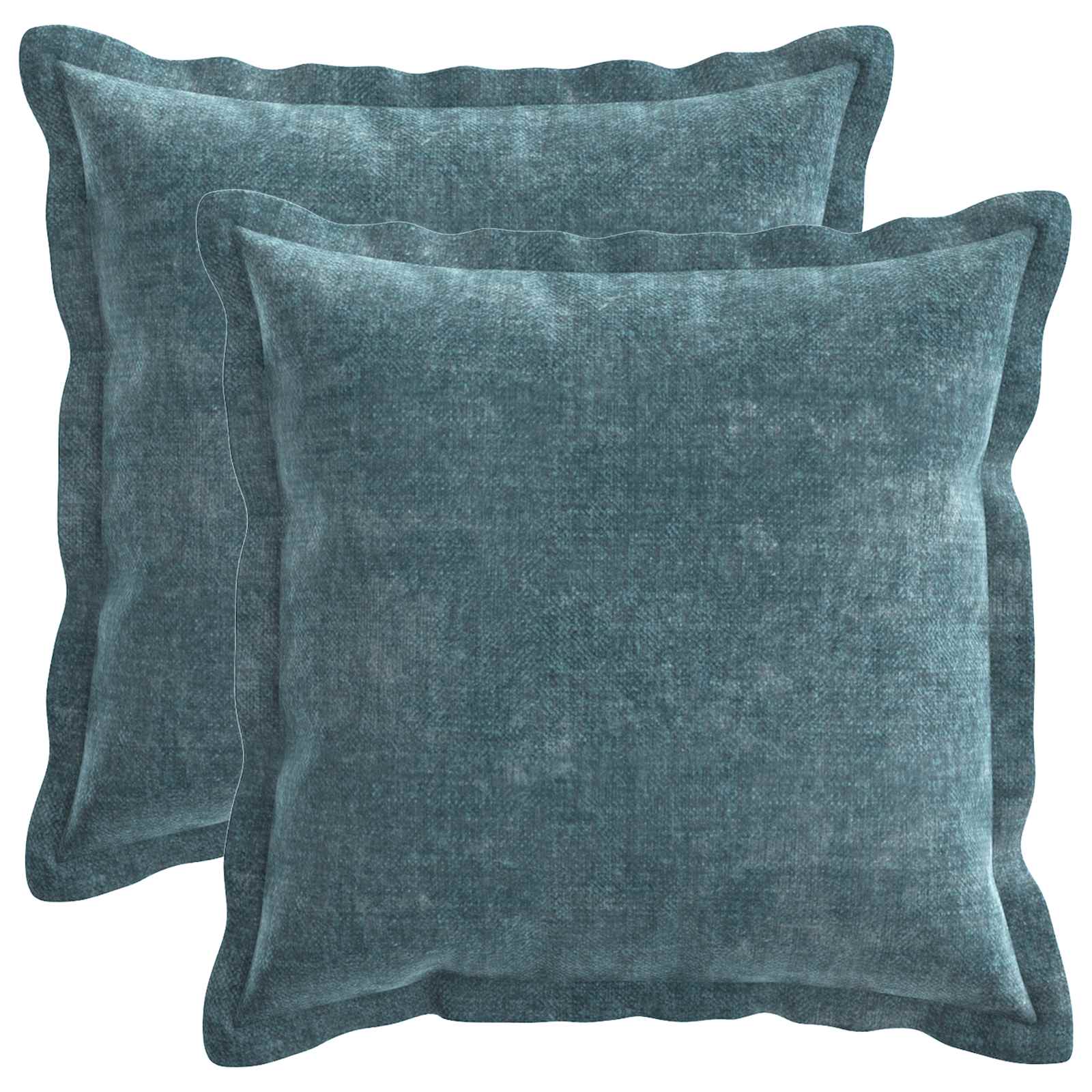Kissenbezug 2 Stk. HOUTEN Dunkelgrau 30 x 30 cm Chenille-Stoff