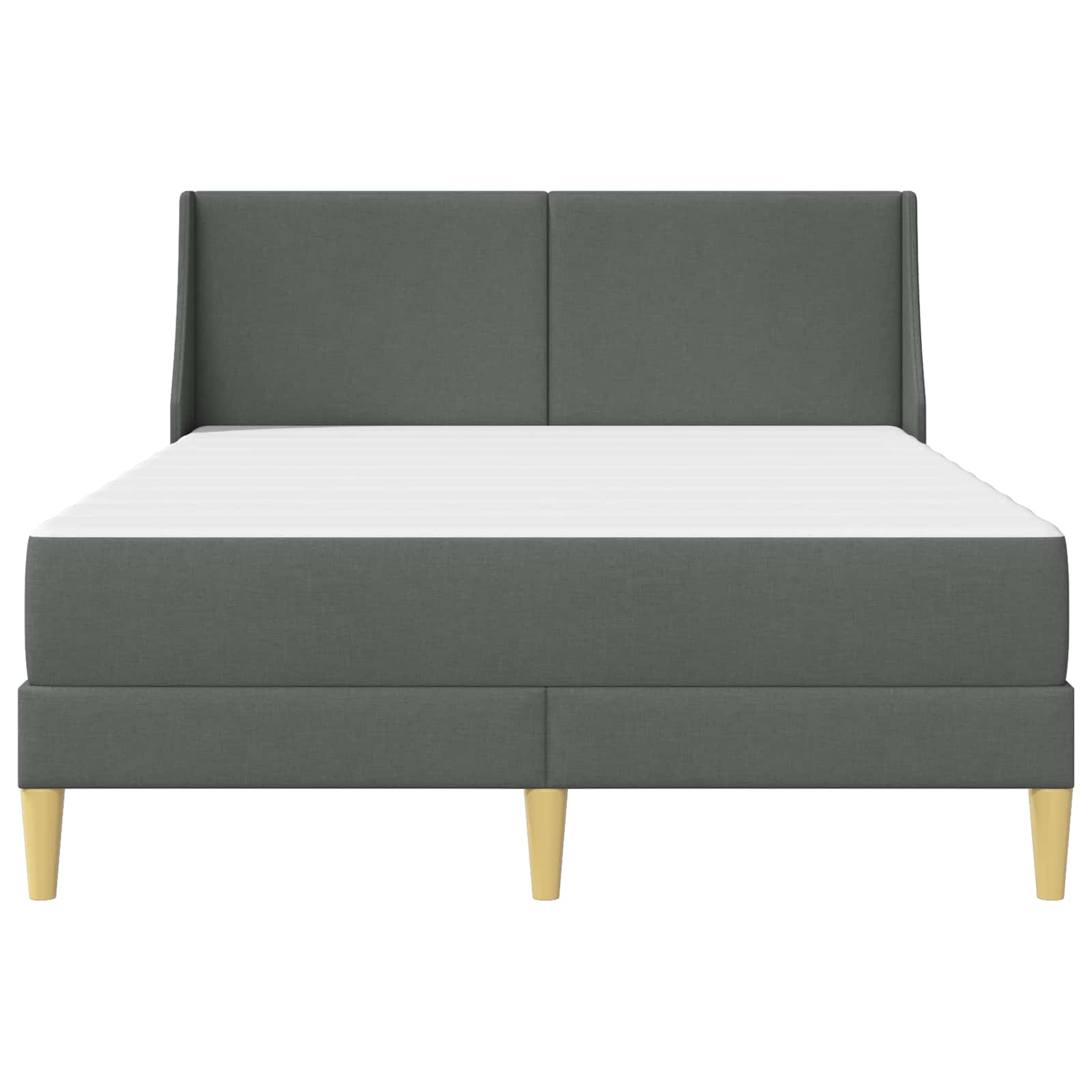 Bettgestell mit Matratze Hellgrau 80x 200 cm Polyester