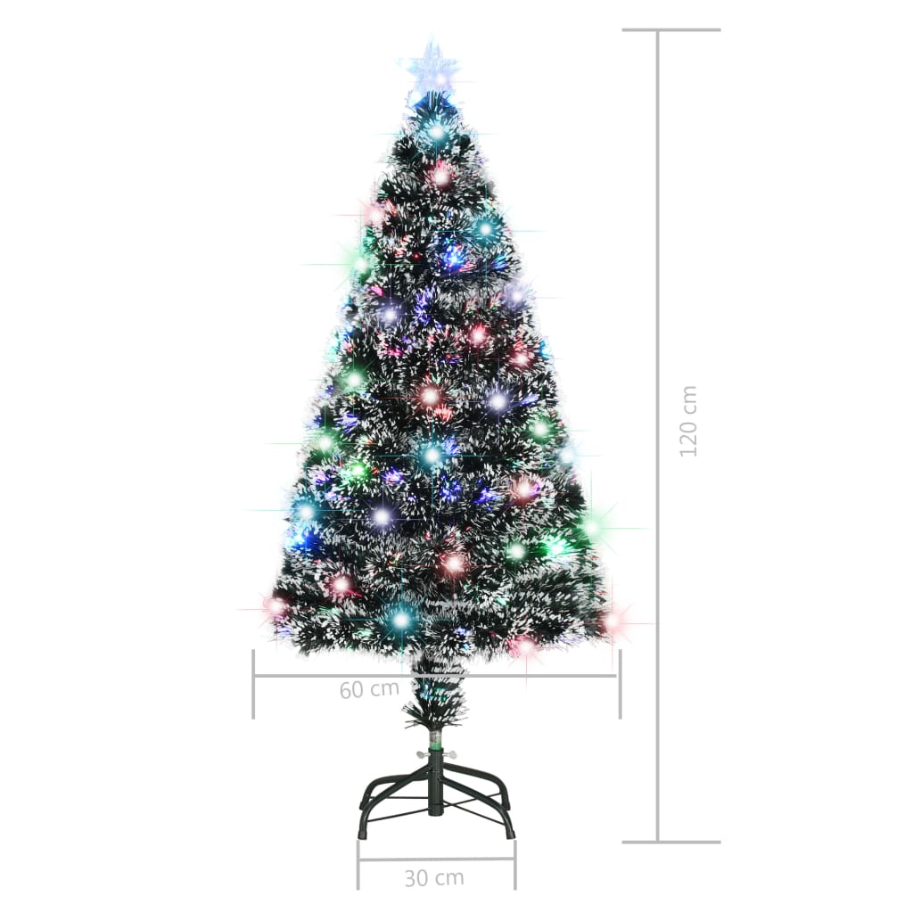 Vorbeleuchteter Weihnachtsbaum mit Ständer und LED 150 cm Glasfaser