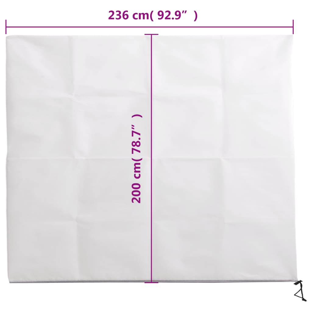 Wintervlies mit Reißverschluss 4 Stk. 70 g/m² 1x1,55 m