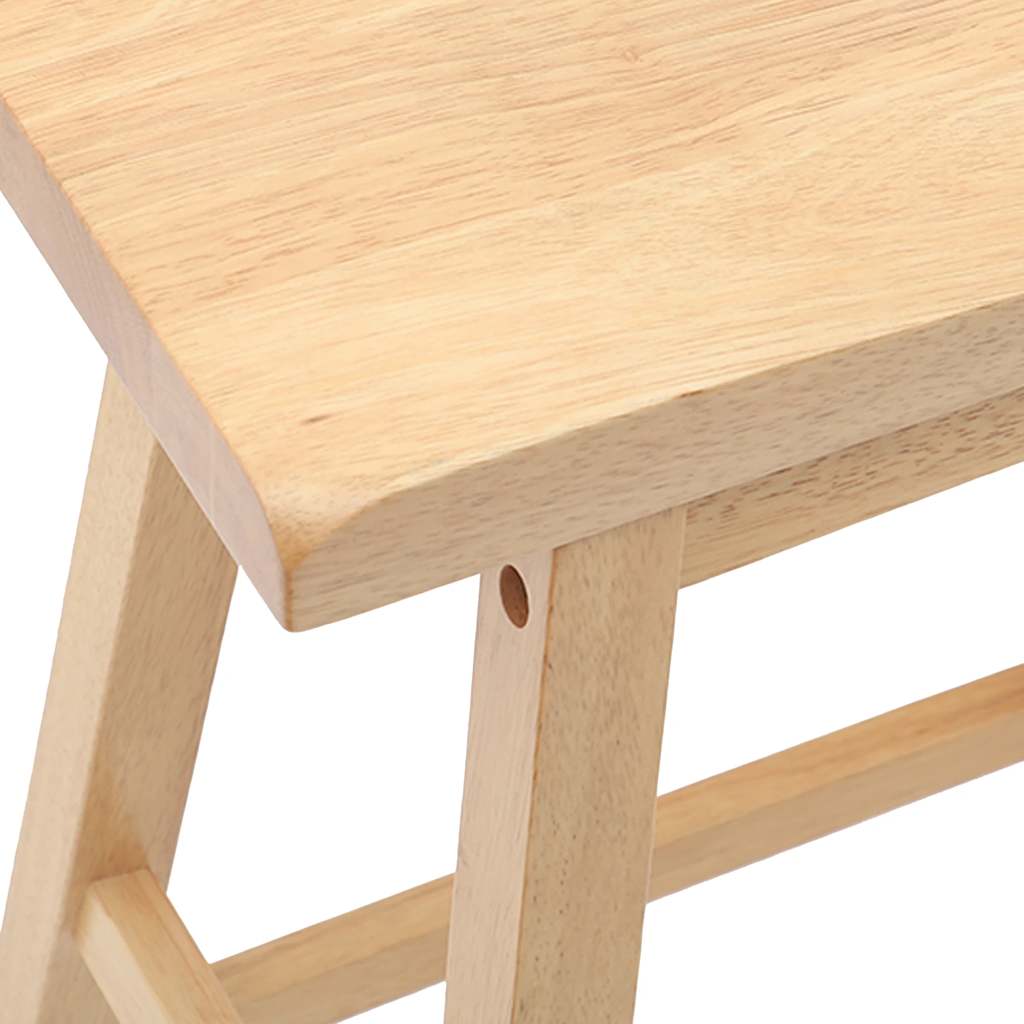 Barhocker 2 Stk. Massivholz