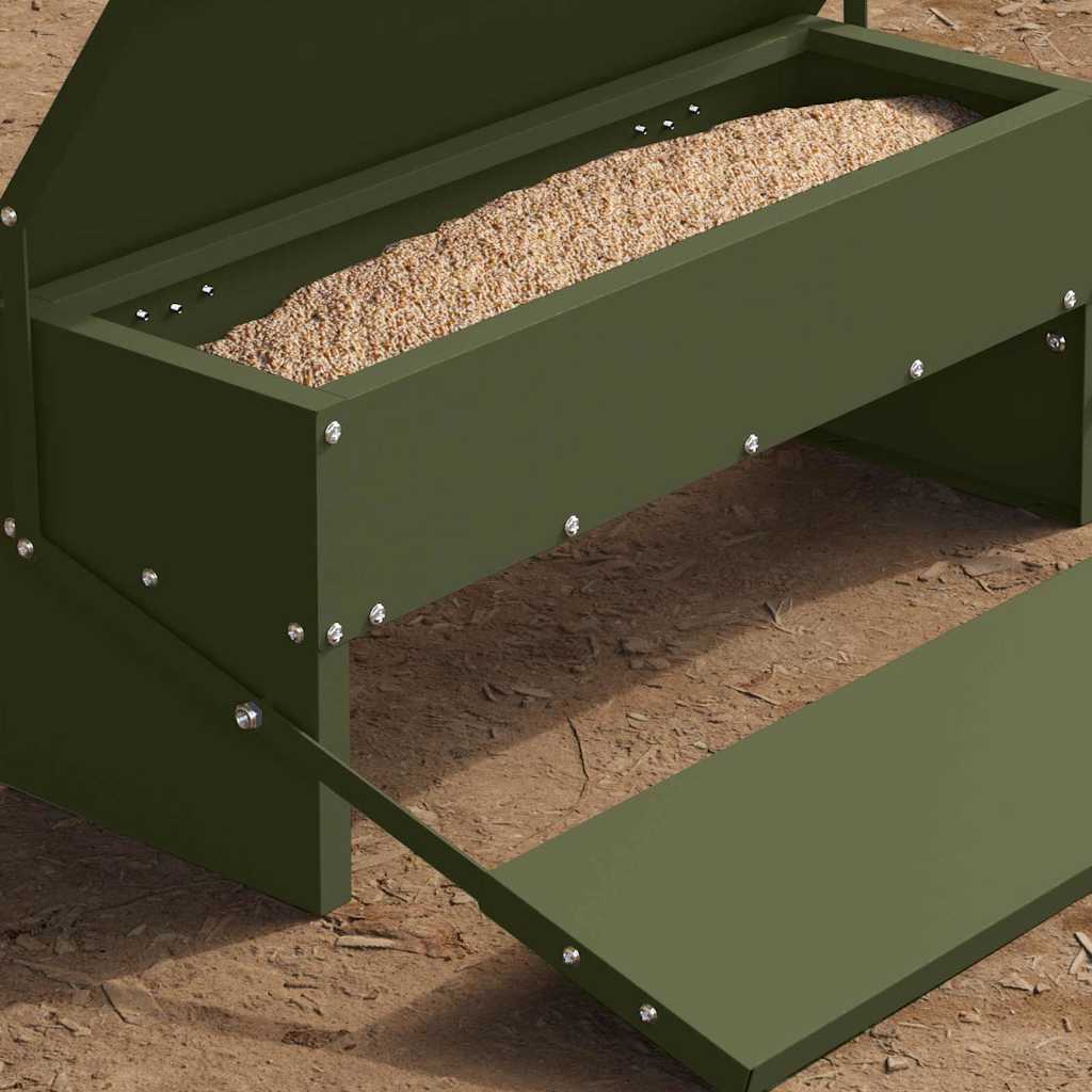 Hühnertretfeeder Schwarz 48,5 x 39,5 x 19 cm