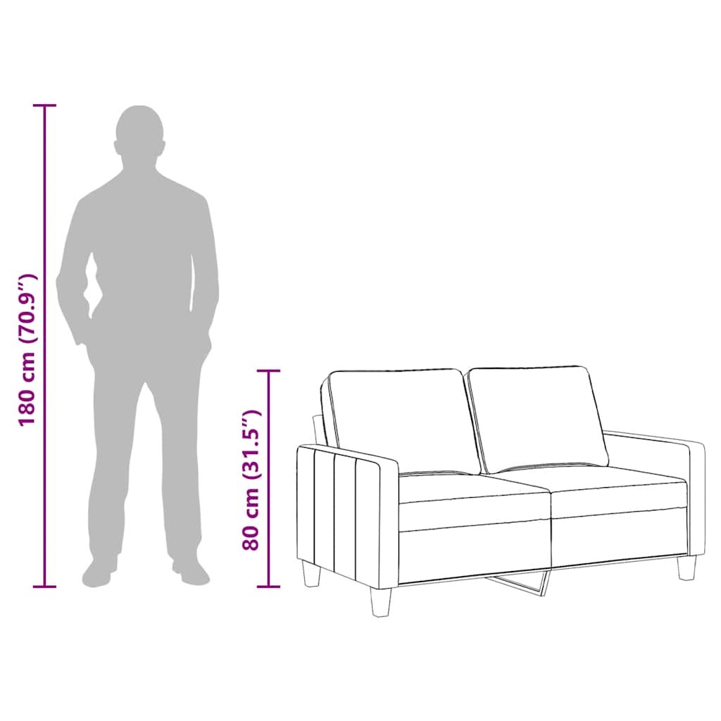 3-Sitzer-Sofa Hellgrau 180 cm Stoff