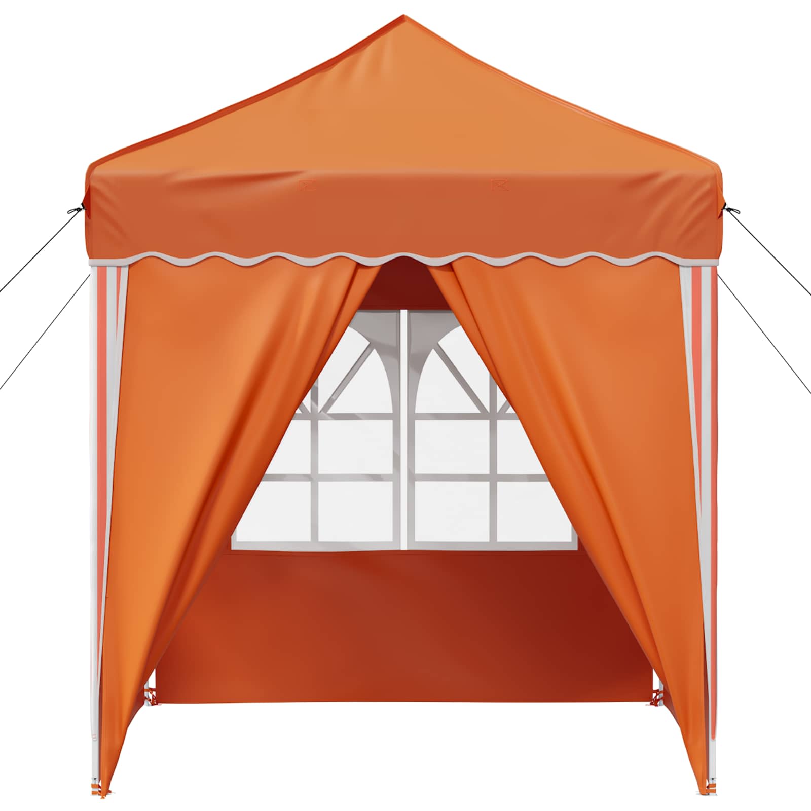 Pop-up Partyzelt 195 x 195 x 245 cm Creme Oxford-Stoff