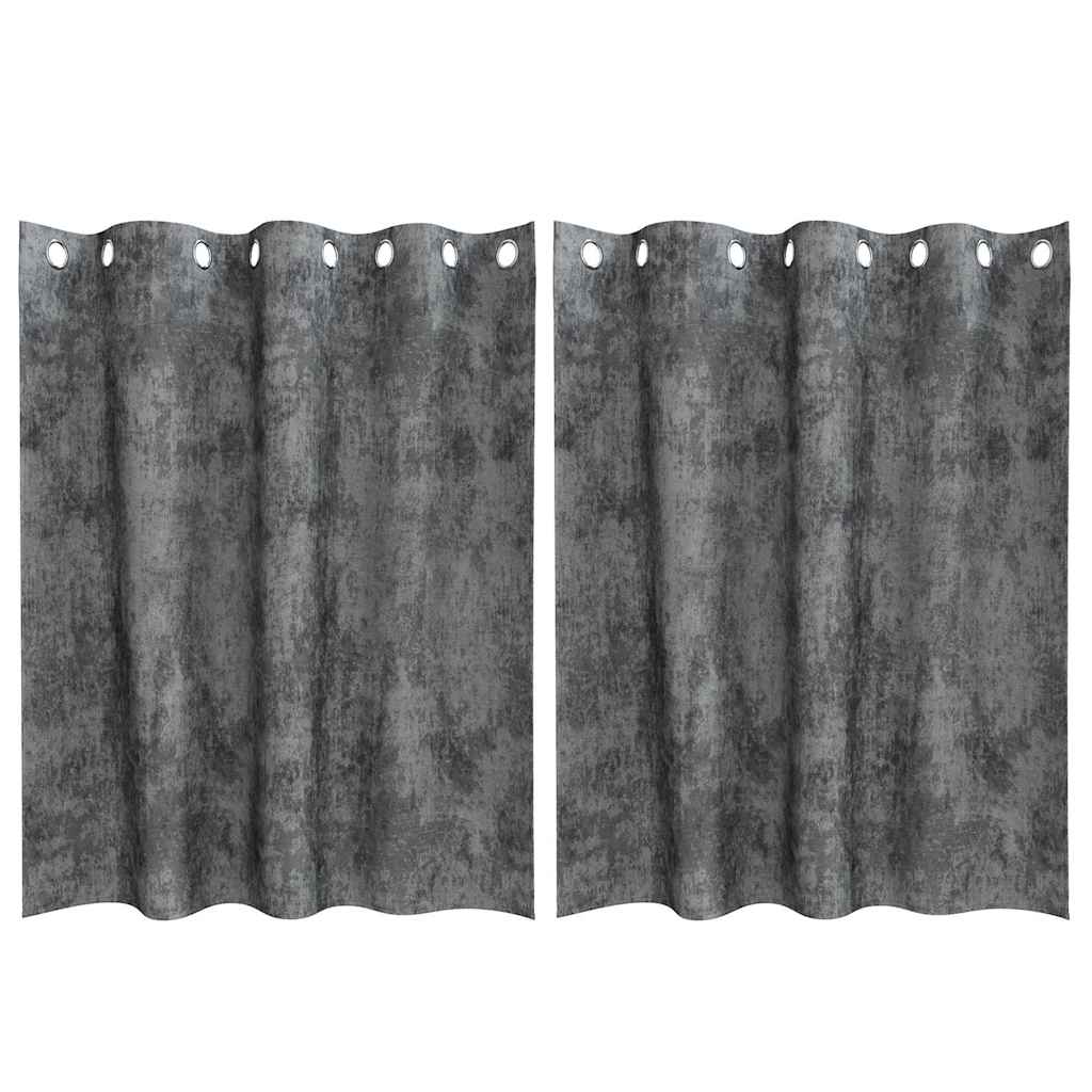Samtvorhänge mit Vorhängen 2 pcs Weinrot 140 x 140 cm Samt