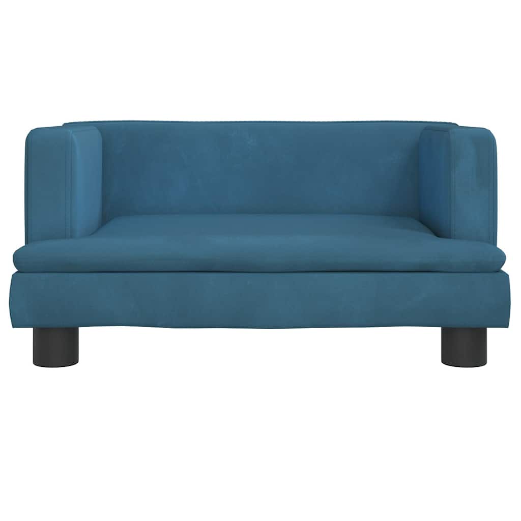 Hundebett Blau 80x45x30 cm Samt