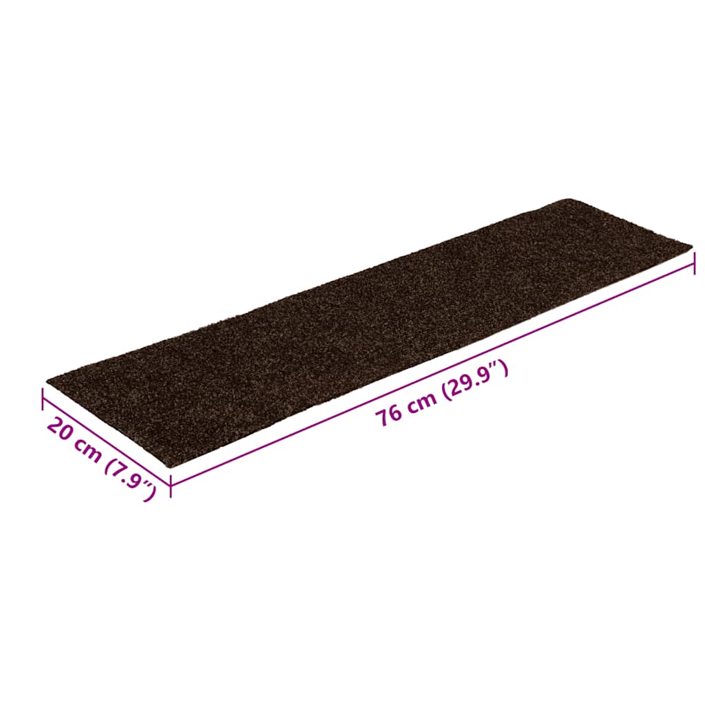 Stufenmatten Selbstklebend 15 Stk. 60x25 cm Hellbraun Rechteckig