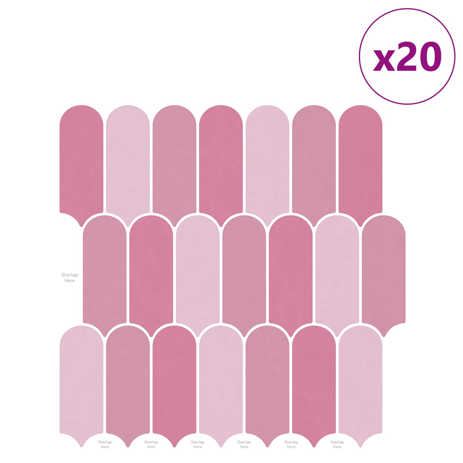Federfliese 10 pcs Grau Marmor 30 x 30 cm Polyurethan und PET