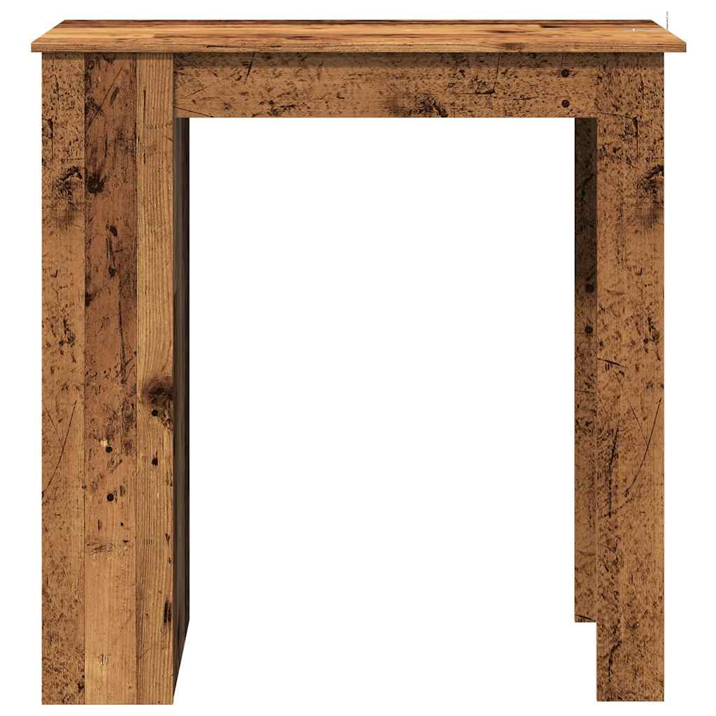 Bartisch mit Regal Weiß 102x50x103,5 cm Holzwerkstoff