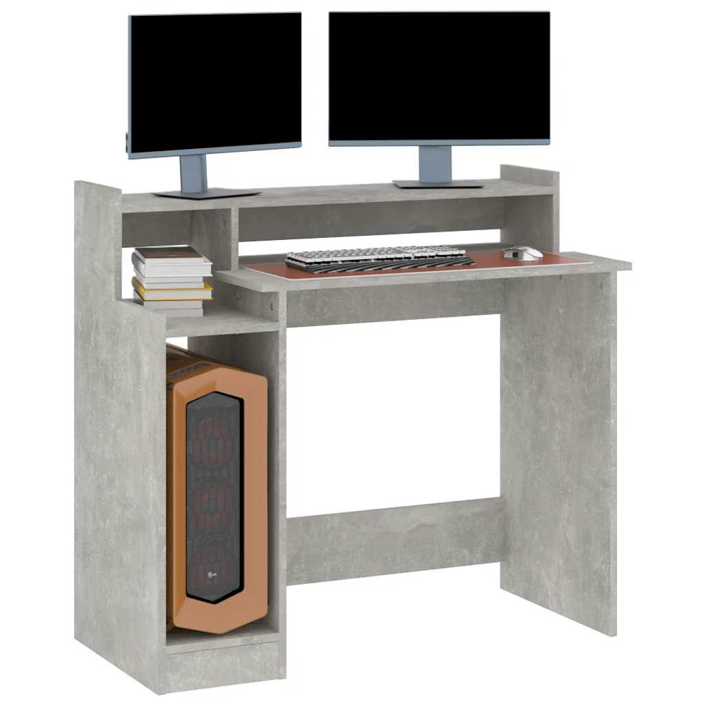 Schreibtisch mit LEDs Weiß 97x45x90 cm Holzwerkstoff