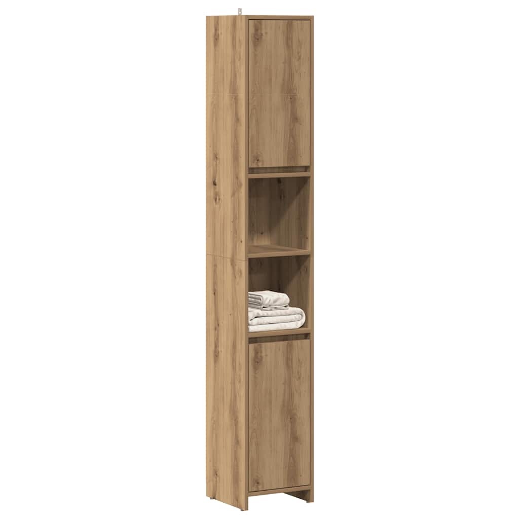 Badezimmerschrank Weiß 30x30x183,5 cm Holzwerkstoff