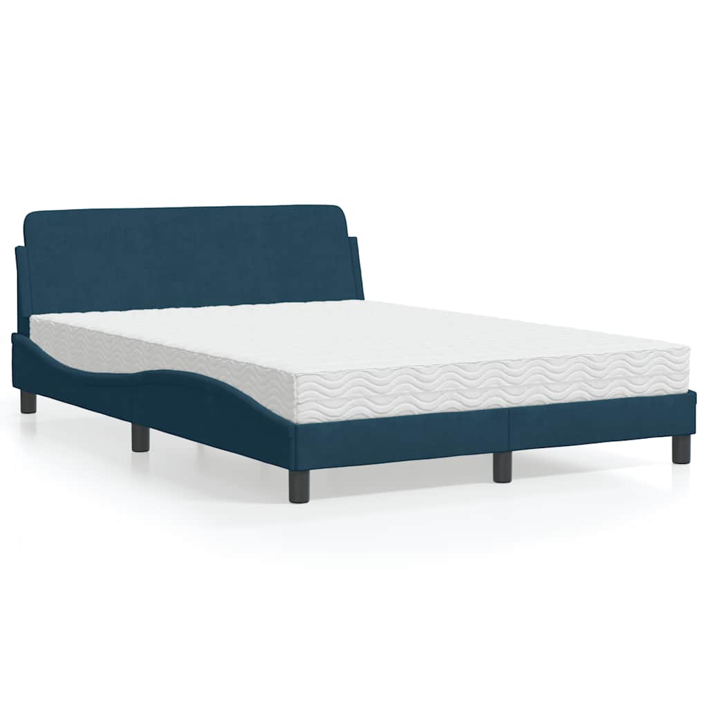 Bett mit Matratze "Dover" Hellgrau 80x200 cm Samt