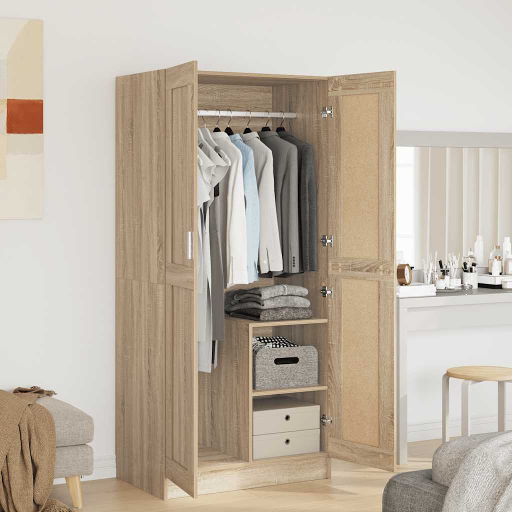 Kleiderschrank Weiß 82,5x51,5x180 cm Holzwerkstoff