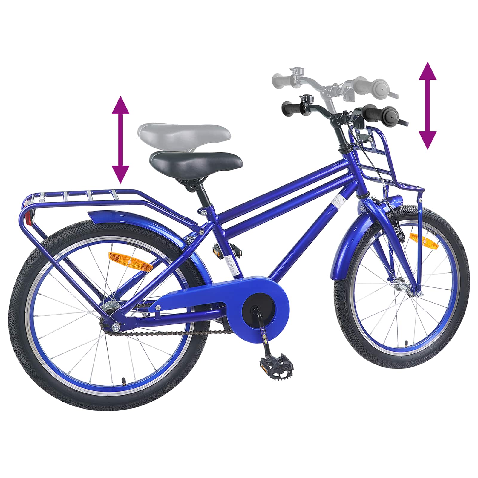 Kinderfahrrad 12 Zoll für 2-4 Jahre alt Schwarz