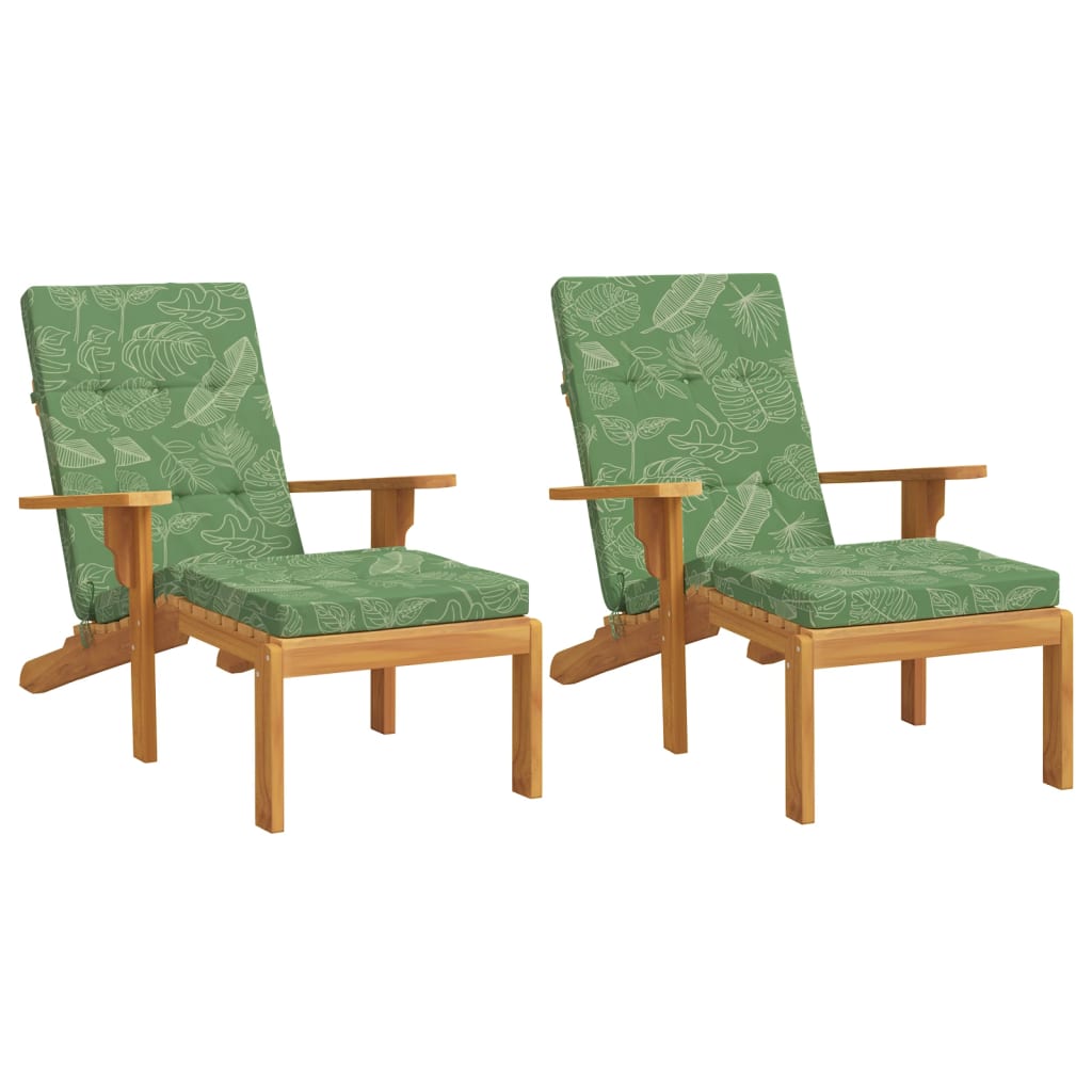 Liegestuhl-Auflagen 2 Stk. Creme Oxford-Gewebe