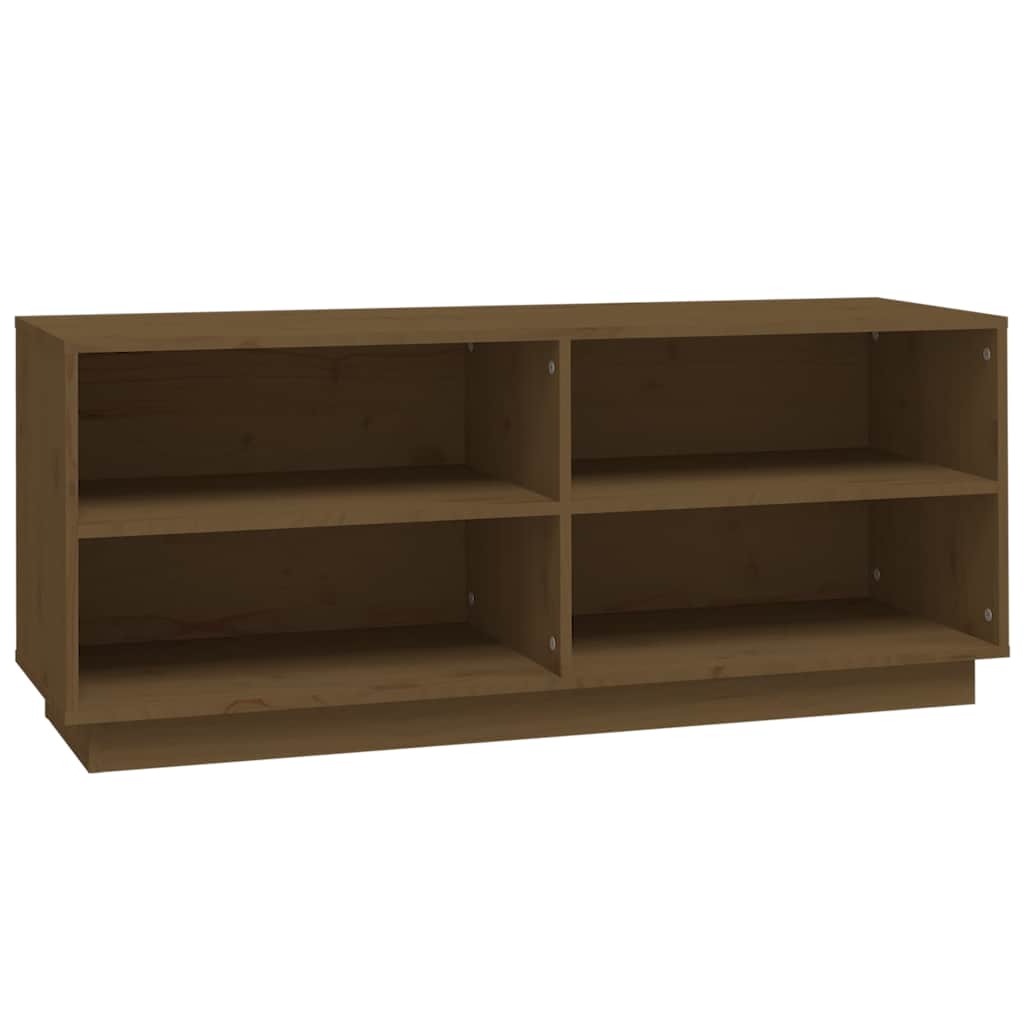 Schuhregal 110x34x45 cm Massivholz Kiefer