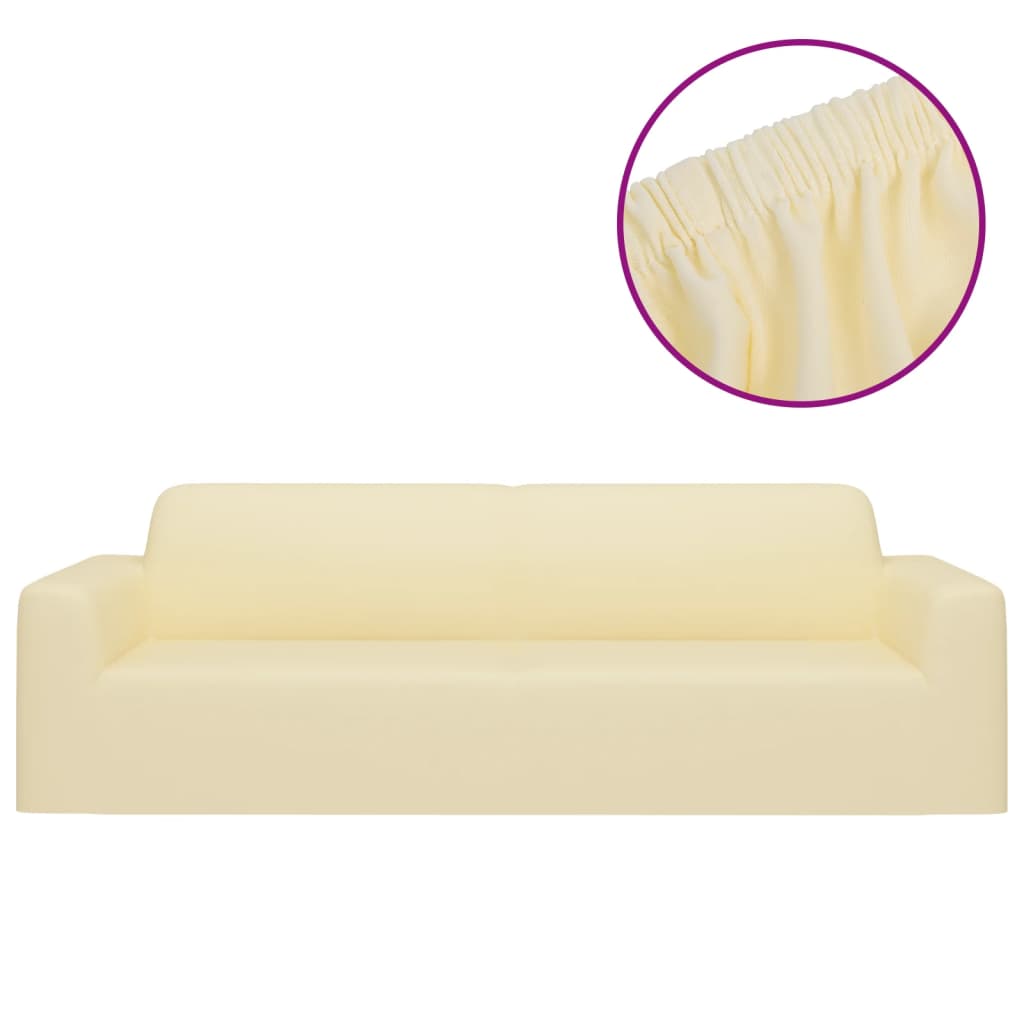 Stretch-Sofahusse Schwarz Polyester-Jersey