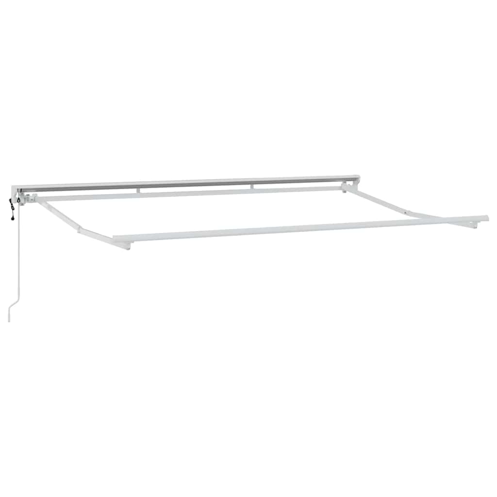 Markisenrahmen Verstellbar Weiß 2,5 x 2 m Stahl