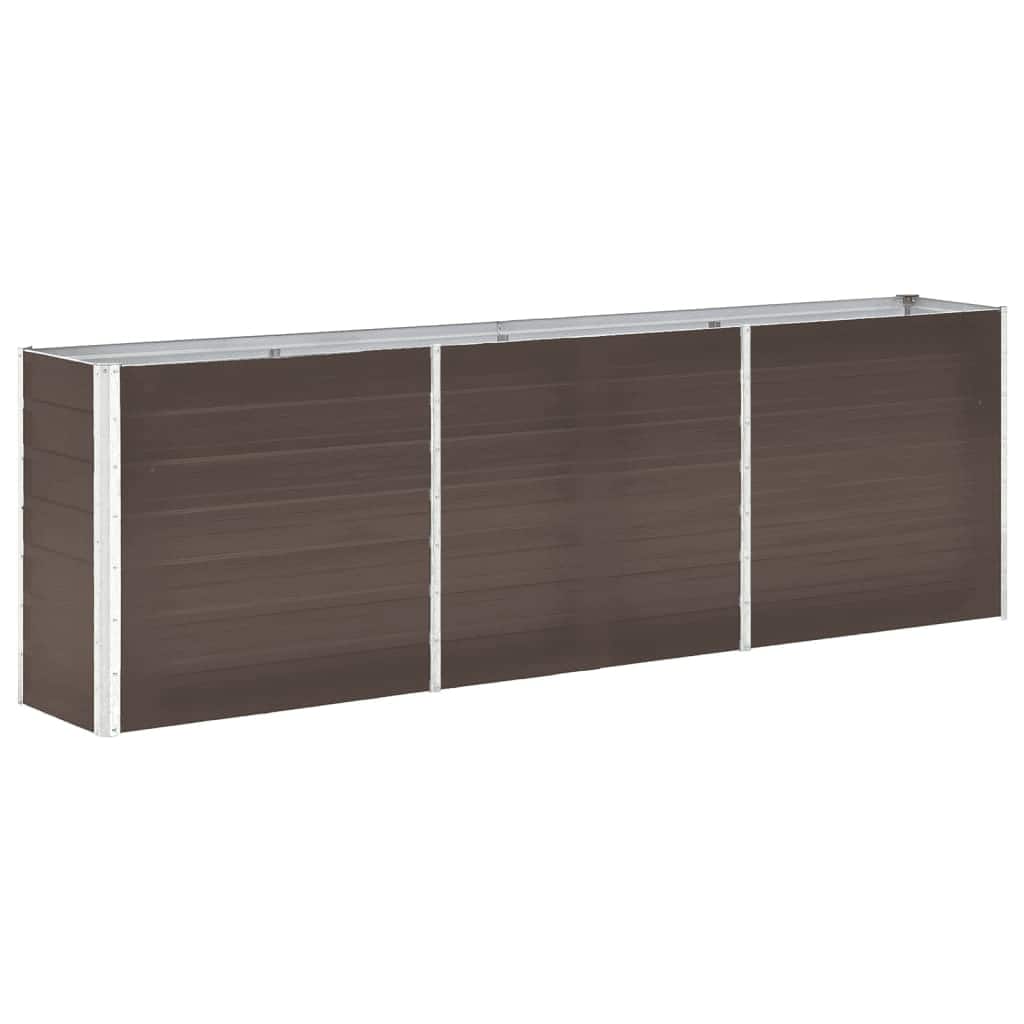 Hochbeet Braun 160 x 80 x 77 cm Verzinkter Stahl
