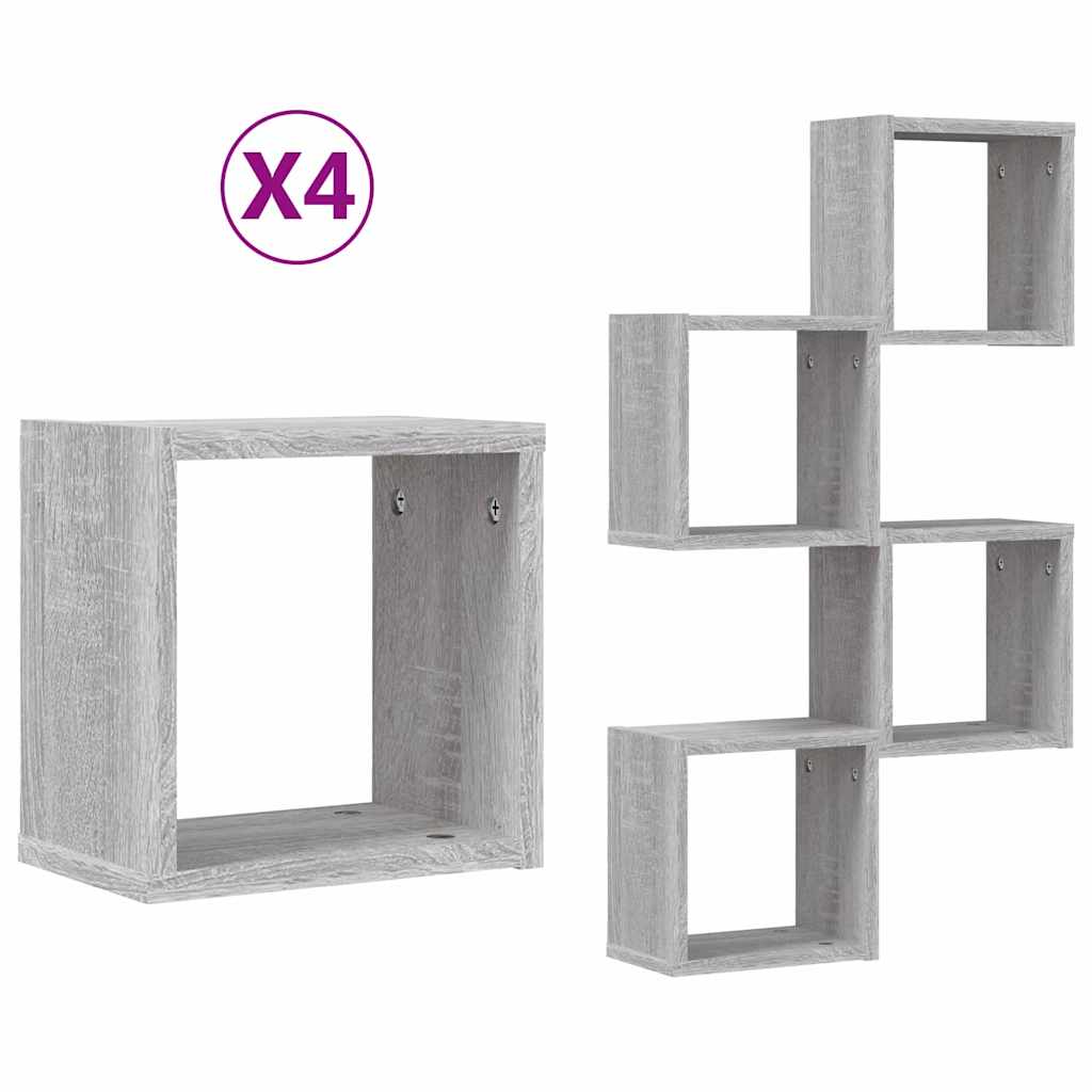 Würfelregale 2 Stk. Weiß 30x15x30 cm