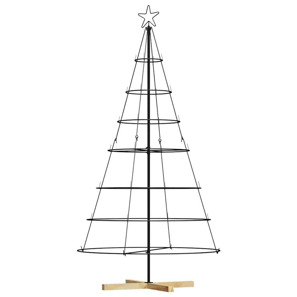 Weihnachtsdeko mit Ständer Schwarz 60 cm Stahl