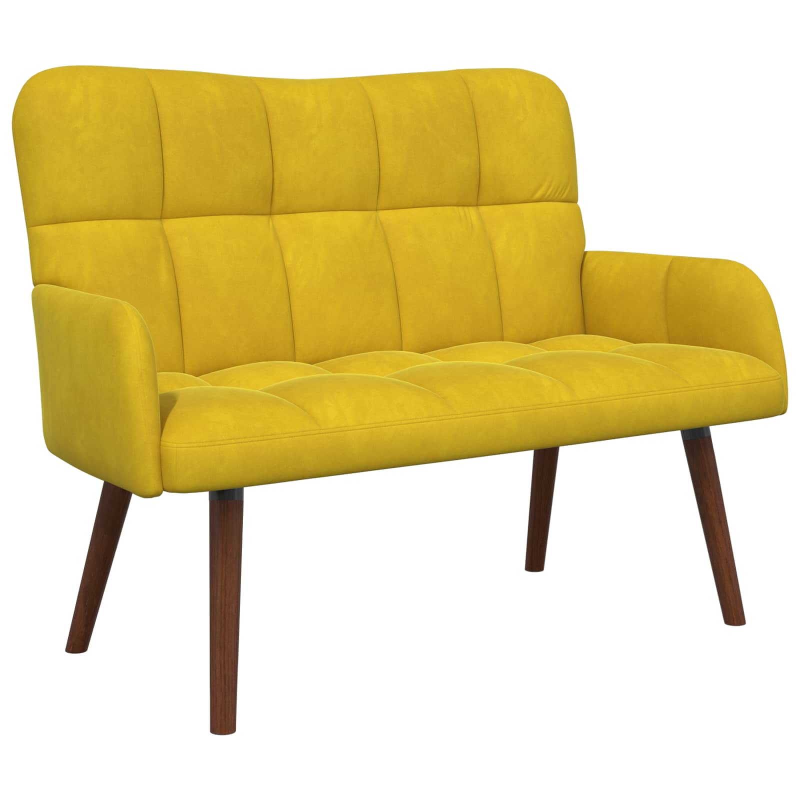 2-Sitzer Sofa Hellgrau 115 x 61 x 87 cm Samt (V)