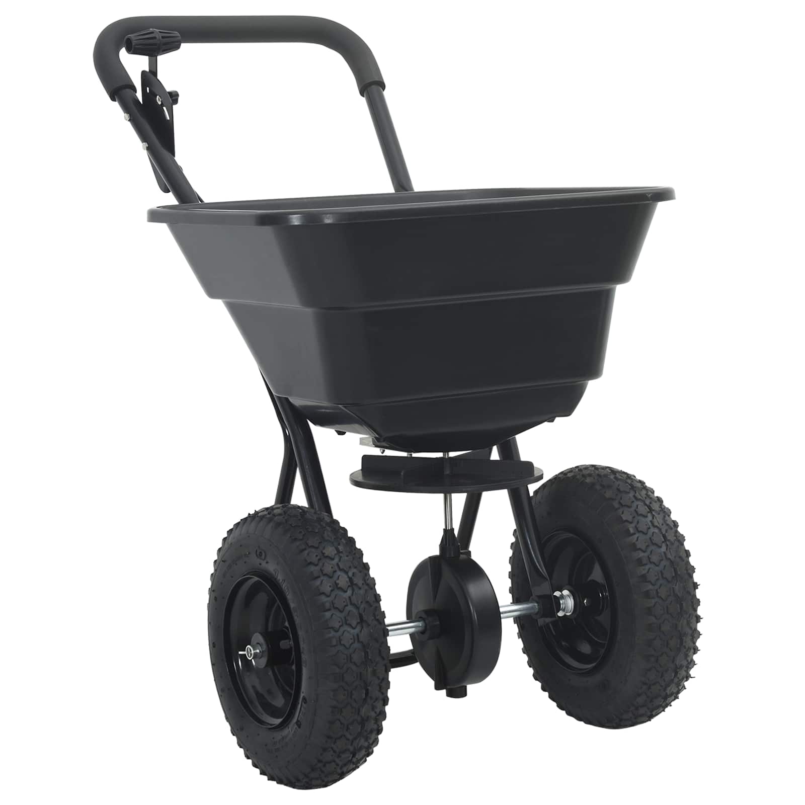 Streuer Schwarz 82 x 46 x 75 cm PVC und Stahl