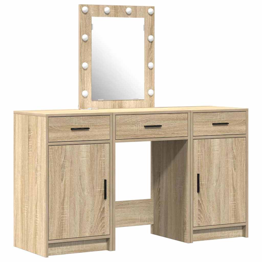 Schminktisch mit Schubladen Weiß 50 x 41 x 135 cm Holzwerkstoff