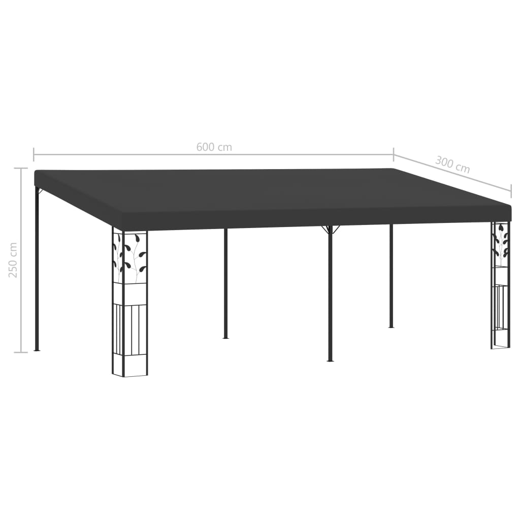 Wand-Pavillon 3x3x2,5 m Cremeweiß