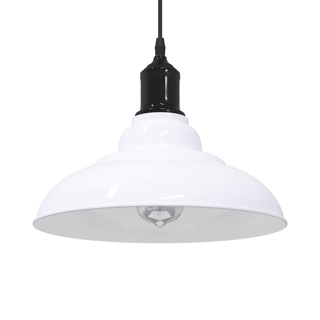Pendelleuchte Höhenverstellbar E27 Schwarz Glänzend Ø 31 cm