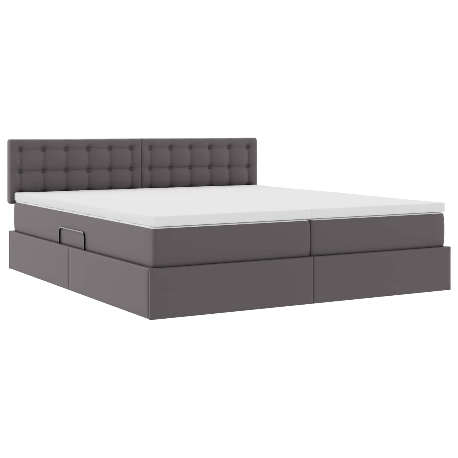 Bett mit Stauraum und LED Schwarz 180 x 200 cm Kunstleder