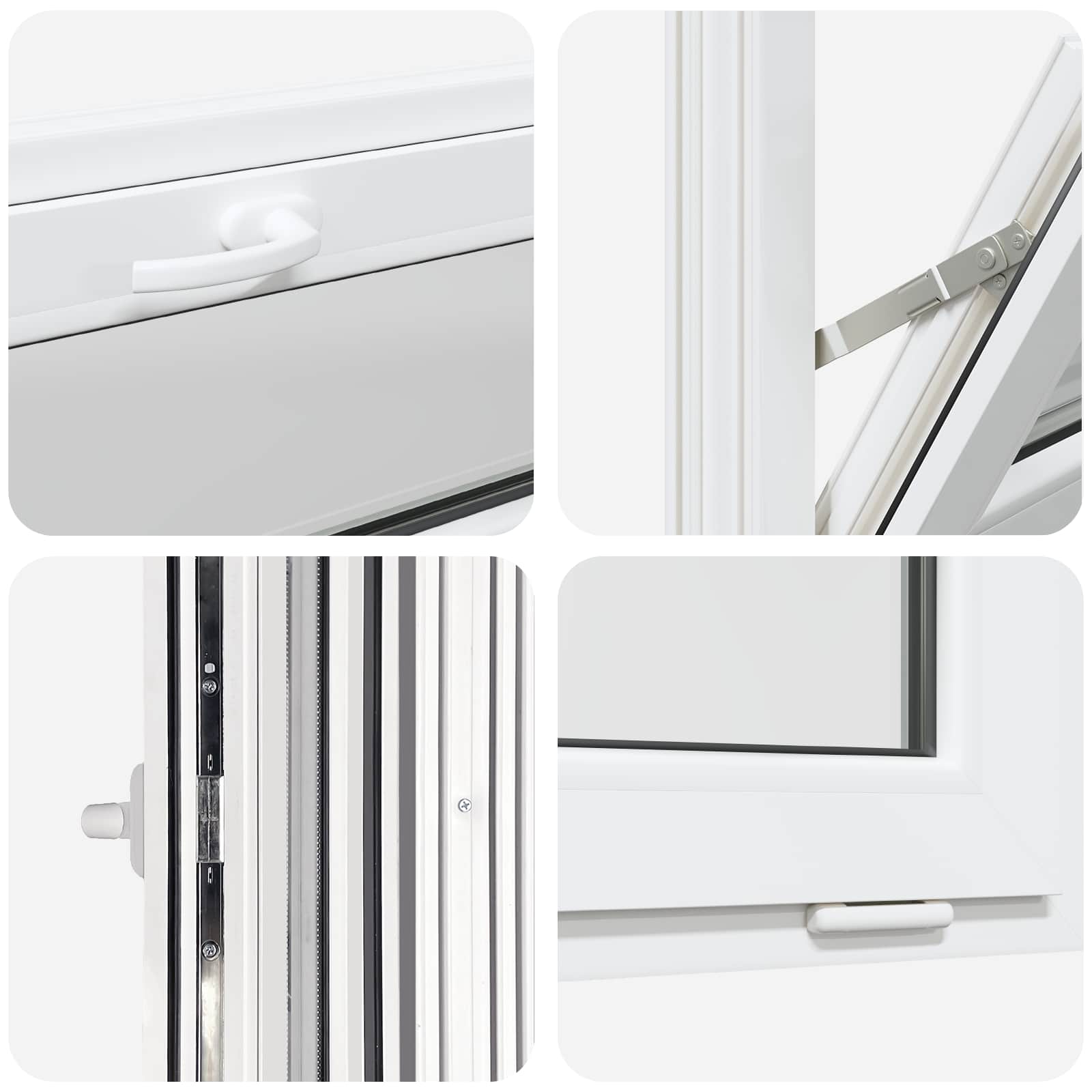 Kellerfenster RISOR 60 x 40 cm PVC und Glas Weiß