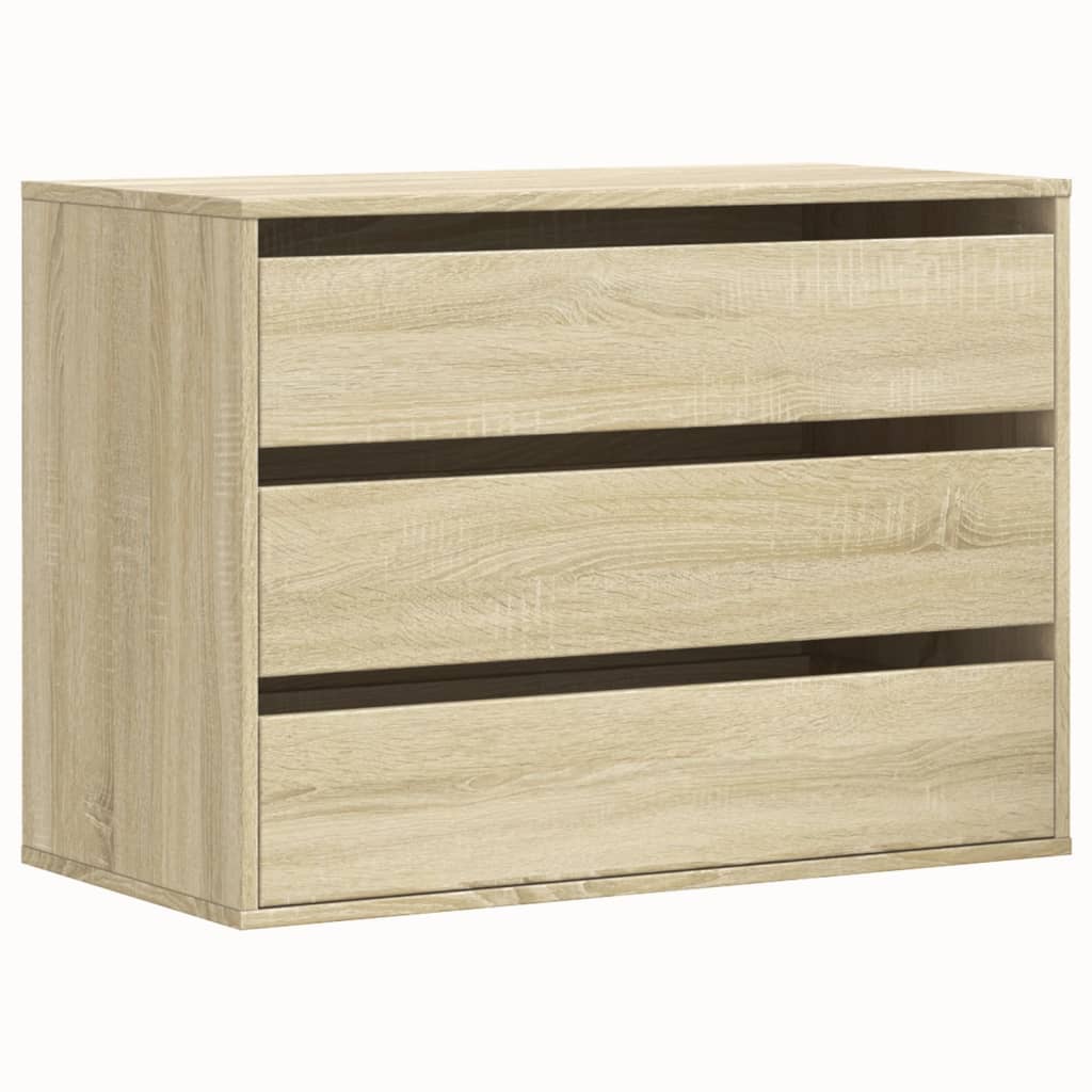 Schubladenschrank Schwarz Eichen-Optik 41 x 40 x 58 cm
