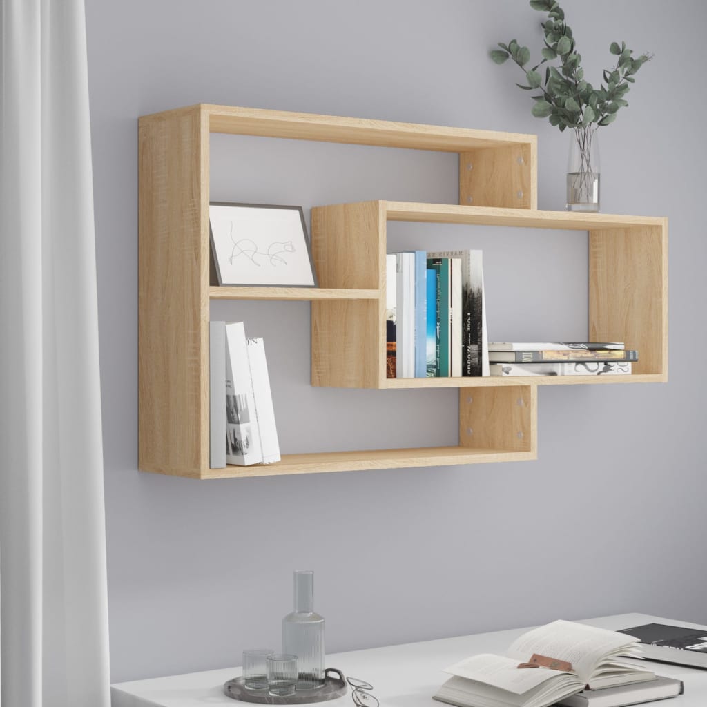 Wandregale Weiß 104x20x58,5 cm Holzwerkstoff
