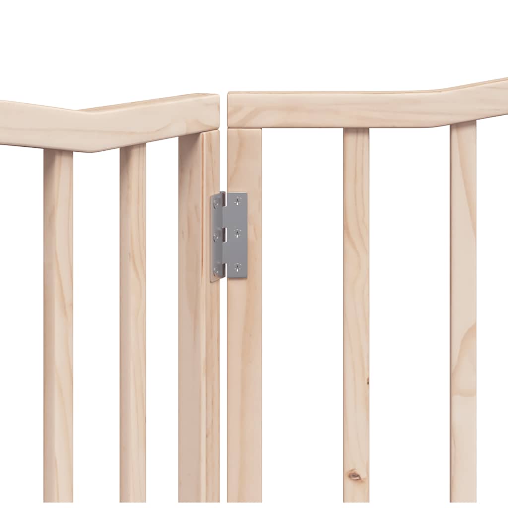 3-tlg. Hundetor Faltbar 150 cm Pappelholz
