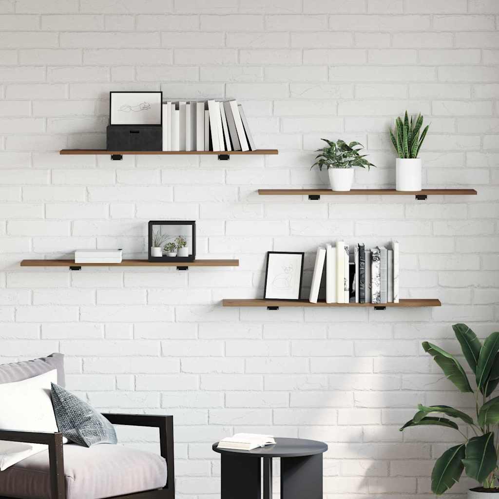 Bücherregal-Bretter 4 Stk. Weiß 40x10x1,5 cm Holzwerkstoff