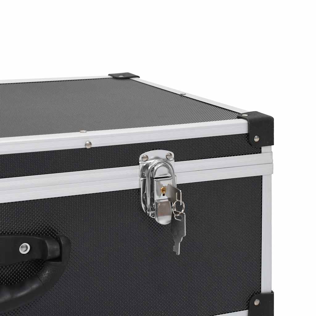 CD-Koffer für 80 CDs Aluminium ABS Silbern