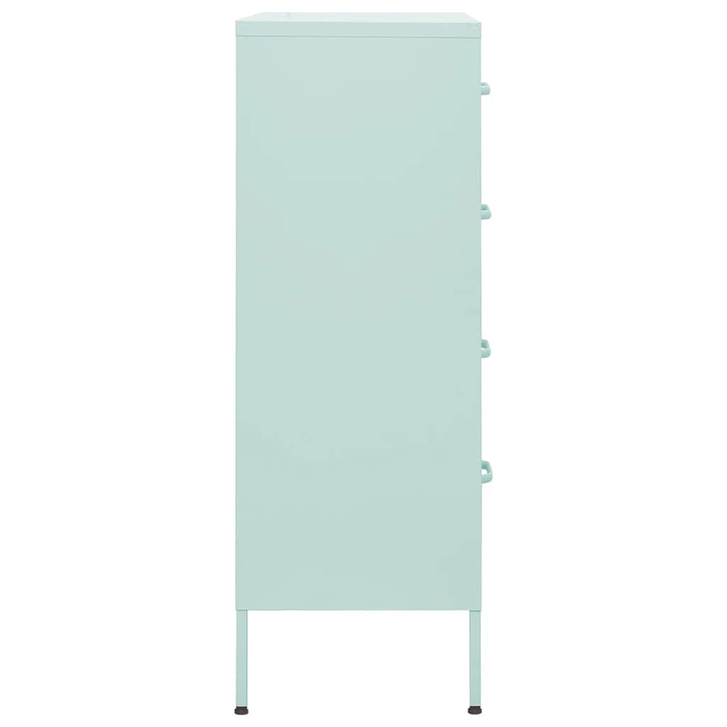 Kommode Olivgrün 80x35x101,5 cm Stahl
