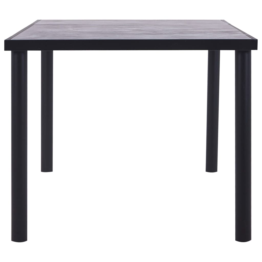 Esstisch Schwarz und Betongrau 120 x 60 x 75 cm MDF
