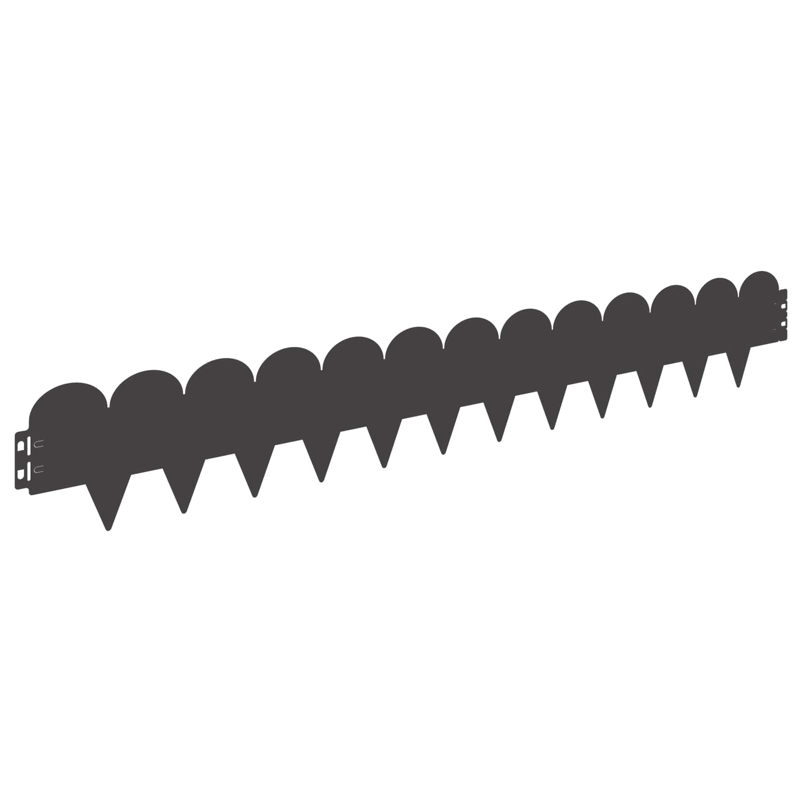 Raseneinfassung 10 pcs 103 x 15 cm Stahl Schwarz